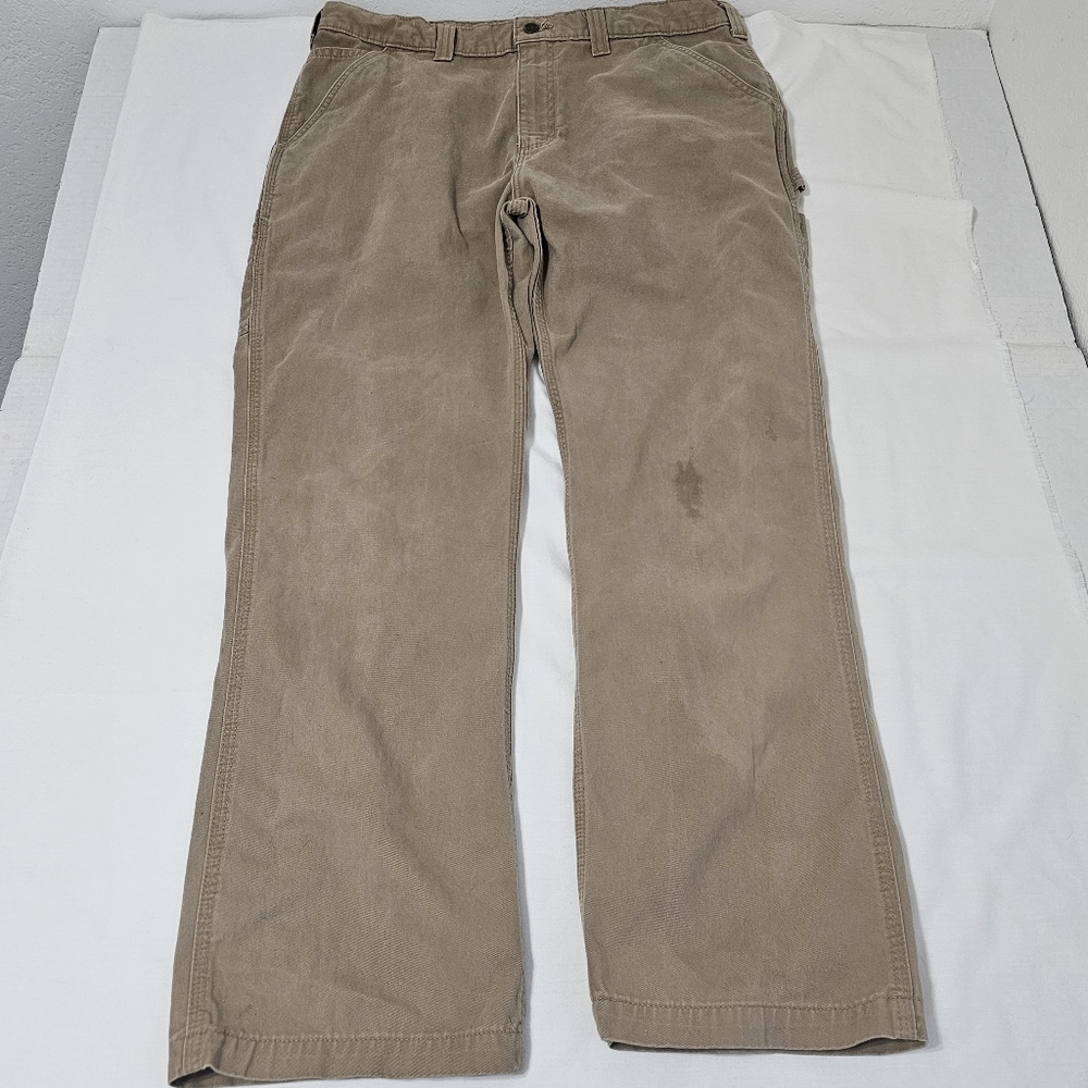 Carhartt Men's Cargo Work Relaxes Fit Pants in Tan 38x32